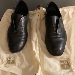 Frye slip-on leather shoes w/dust bags